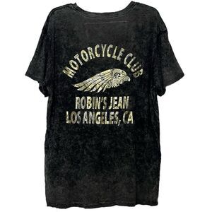Vintage Y2K Robin’s Jean Threadbare T-Shirt Motorcycle Club LA Graphic Black 2XL